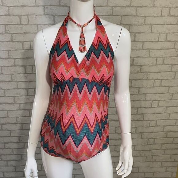 Pink variegated tassel necklace - Picture 7 of 8